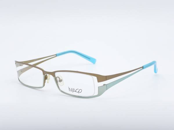 IMAGO Wilwarin Rechteck Modern Frauen Brillen Metallrahmen Silber Blau GrauGlasses