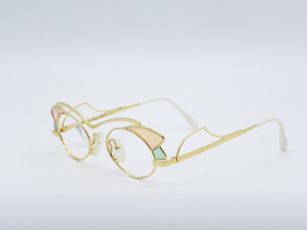 Casanova LC1 Tiffany Stil goldene einzigartige seltene Metall Fassung Frau Brille GrauGlasses