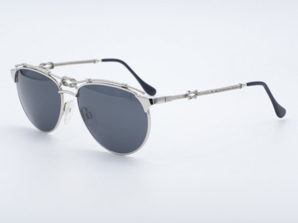 ZOLLITSCH 8598 Silber Herren Sonnenbrille Metall Rahmen Segler Knoten Navy Marine GrauGlasses