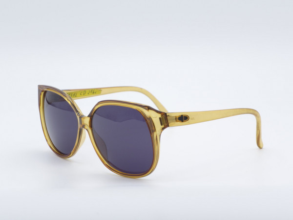 Christian DIOR 2160 Quadratische Vintage-Sonnenbrille Männer Frau Bernstein Frame GrauGlasses